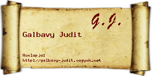 Galbavy Judit névjegykártya